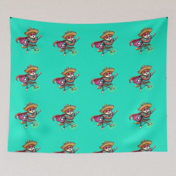 Item preview, Cute Mexican Pink Hat Kitty Running and Smiling | Fun Collection designed and sold by Bittor18.