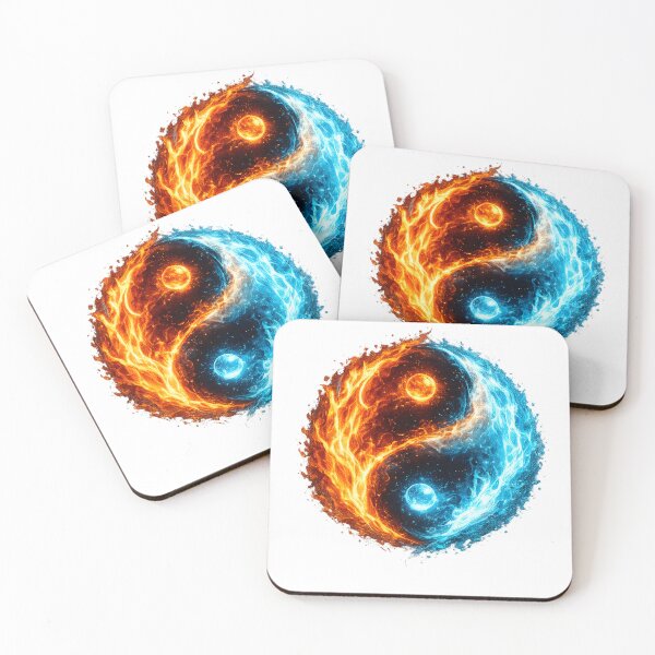 Item preview, Inferno & Frost – Fire and Ice Yin Yang designed and sold by Velaty.