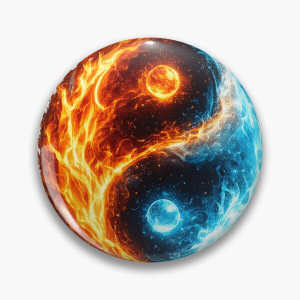 Item preview, Inferno & Frost – Fire and Ice Yin Yang designed and sold by Velaty.