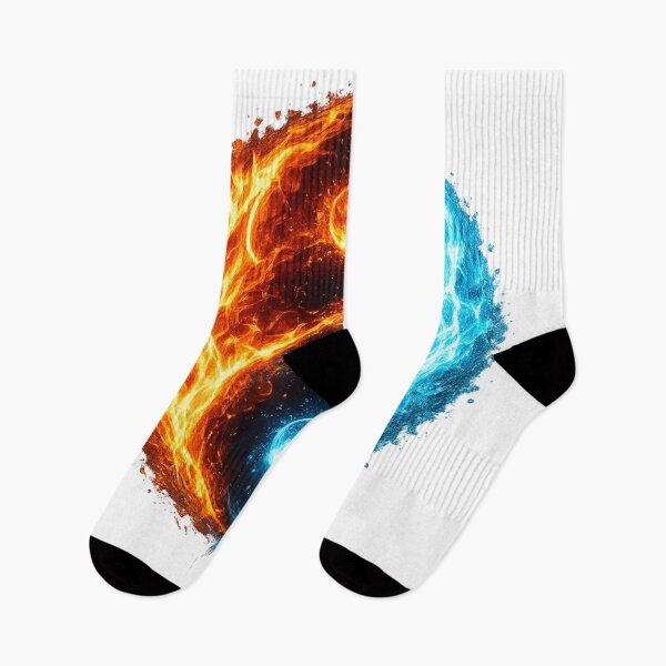 Item preview, Inferno & Frost – Fire and Ice Yin Yang designed and sold by Velaty.