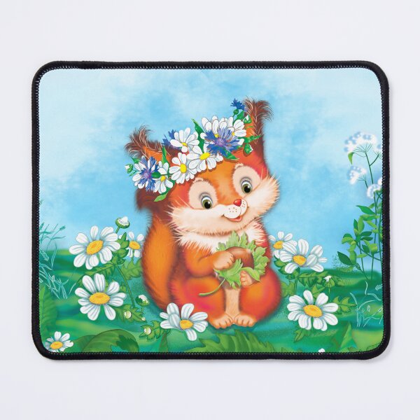 Item preview, orange cute squirrel designed and sold by SVETLANA ZOLOTAREVA.