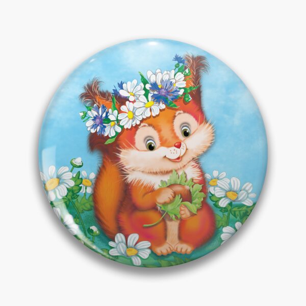 Item preview, orange cute squirrel designed and sold by SVETLANA ZOLOTAREVA.
