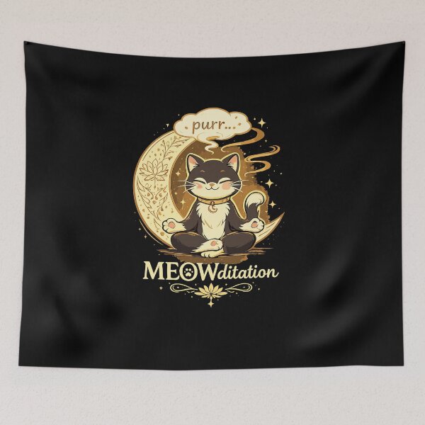 Item preview, Meowditation designed and sold by aipolohu.