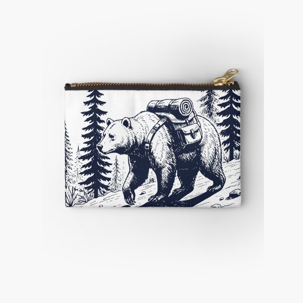 Item preview, Hiking Bear Backpacking Wilderness Animal Vintage Engraving Nature Outdoor Graphic T-Shirt designed and sold by TeeVerse27.