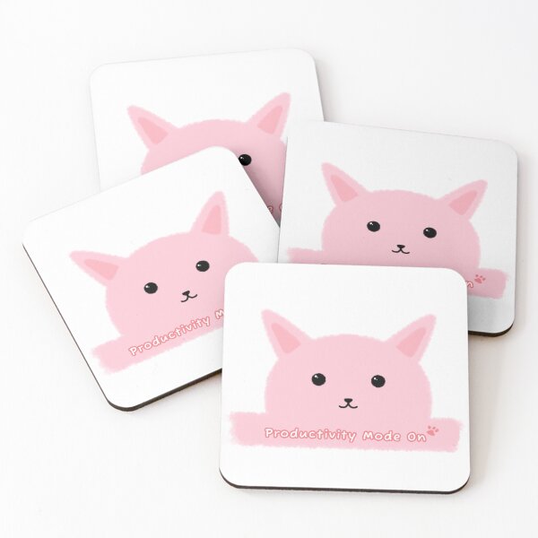 Item preview, Productivity Mode On Cute Cat Sticker - Soft Study Aesthetic  designed and sold by TavaCreart.