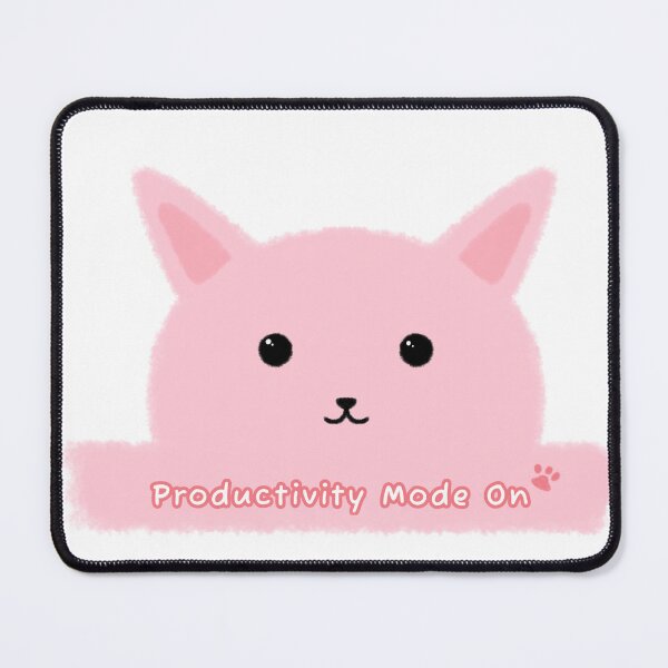 Item preview, Productivity Mode On Cute Cat Sticker - Soft Study Aesthetic  designed and sold by TavaCreart.