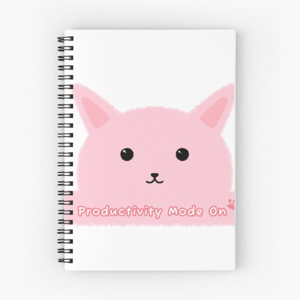 Item preview, Productivity Mode On Cute Cat Sticker - Soft Study Aesthetic  designed and sold by TavaCreart.
