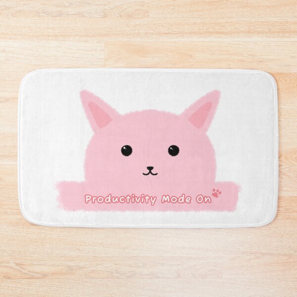 Item preview, Productivity Mode On Cute Cat Sticker - Soft Study Aesthetic  designed and sold by TavaCreart.