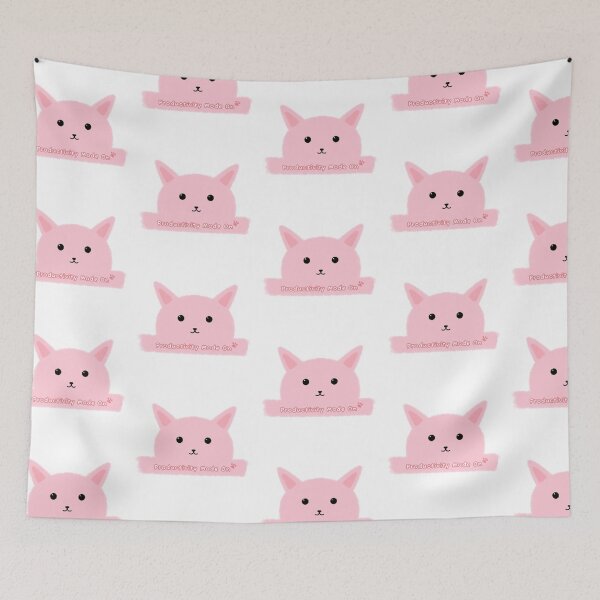 Item preview, Productivity Mode On Cute Cat Sticker - Soft Study Aesthetic  designed and sold by TavaCreart.