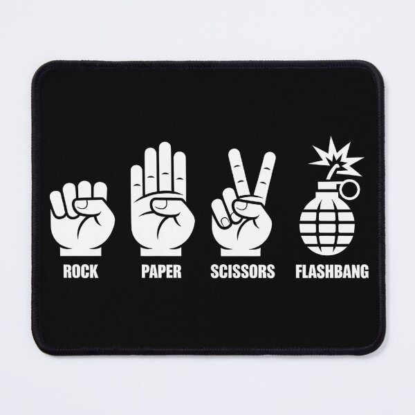 Item preview, Rock Paper Scissors Flashbang - This design is perfect for gamers who love strategic humor, FPS chaos, and clever meme energy. designed and sold by ZyziowskyArt.