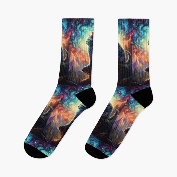 Item preview, Star Cat - Fantastic Art with Nebulous Sky designed and sold by Hipatye26.