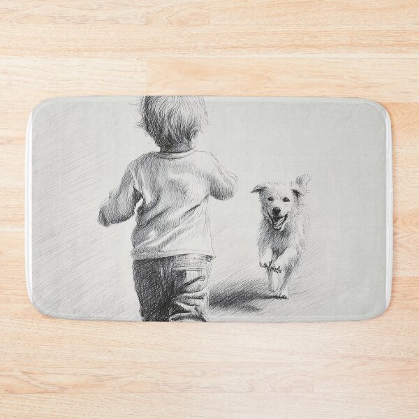 Item preview, Child and Dog Running Together designed and sold by lautir.