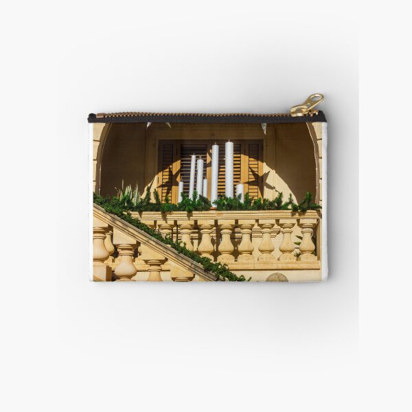 Item preview, Elegant Balcony Archway With Candles, Silver Stars, And Greenery On Stately Staircase designed and sold by Nmallia.