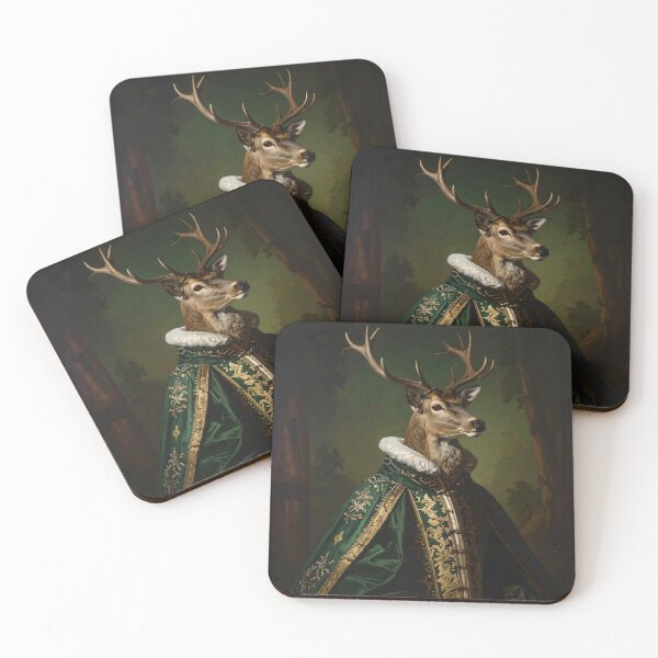 Item preview, Regal Renaissance Stag Royal Portrait Painting designed and sold by Rutvain.