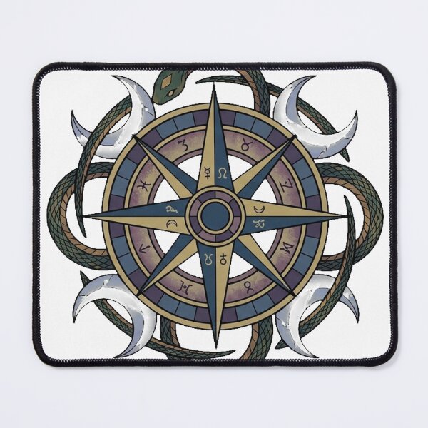 Item preview, Serpent Compass Moonshard Emblem designed and sold by IllumeInk.