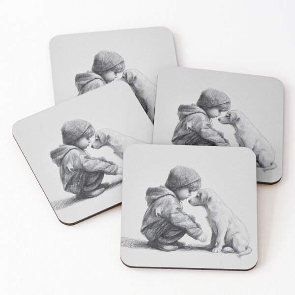 Item preview, Child and Puppy Staring Contest designed and sold by lautir.