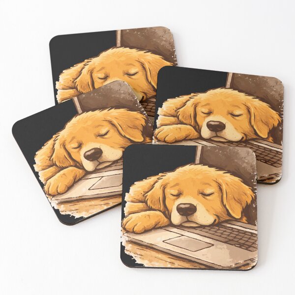 Item preview, Golden Retriver Work Home Mood – Fluffy Dog designed and sold by OneMoments.