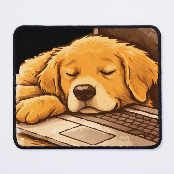 Item preview, Golden Retriver Work Home Mood – Fluffy Dog designed and sold by OneMoments.