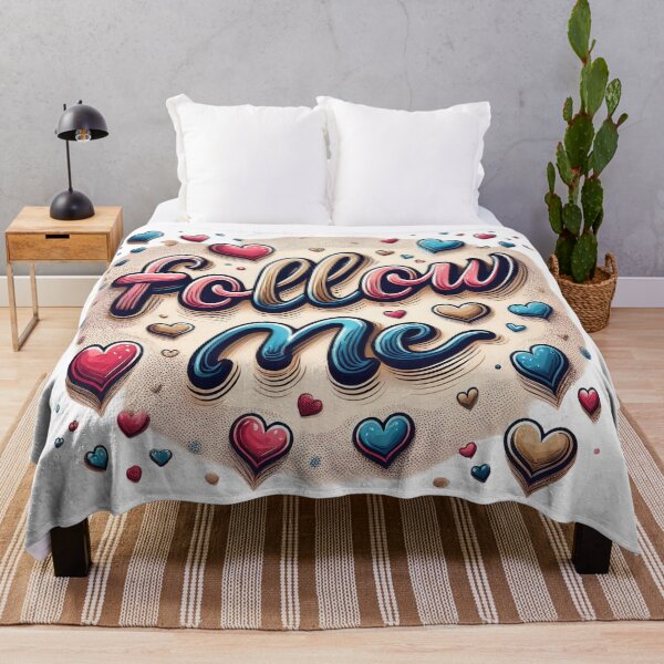 Item preview, Follow Me Aesthetic Typography | Cute Hearts and Stars Quote Art designed and sold by RS-Globalist-.