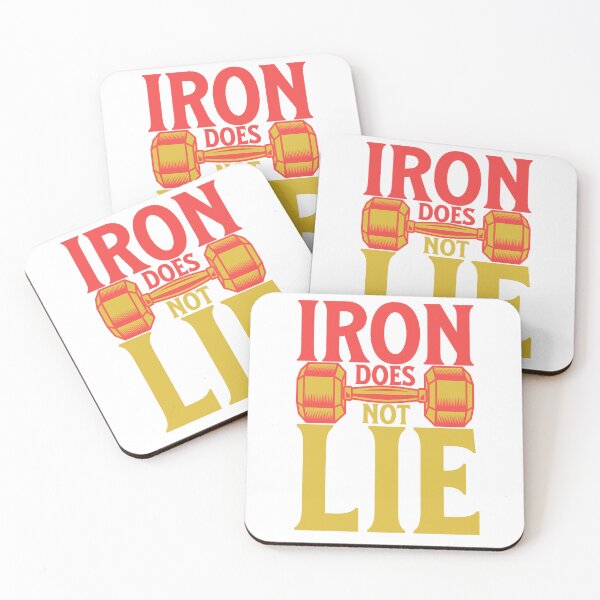 Item preview, Iron Does Not Lie - Vintage Bodybuilding & Fitness Typography designed and sold by Abaseen.