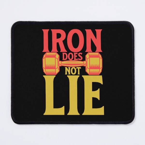 Item preview, Iron Does Not Lie - Vintage Bodybuilding & Fitness Typography designed and sold by Abaseen.