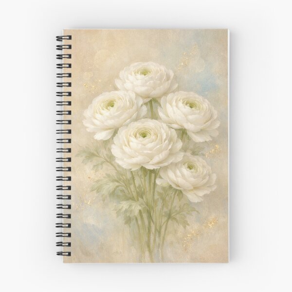 Item preview, White Ranunculus Watercolor – Elegant Floral Wall Art designed and sold by Darlin8888.