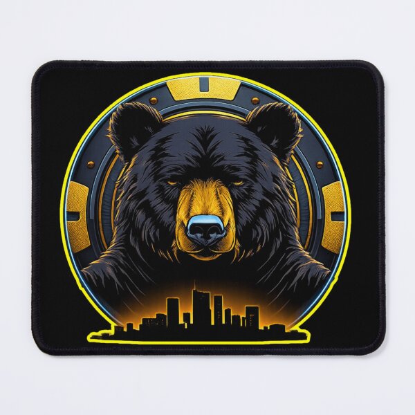 Item preview, Neon Bear Casino Emblem – High Stakes Urban King designed and sold by GreennieArt.