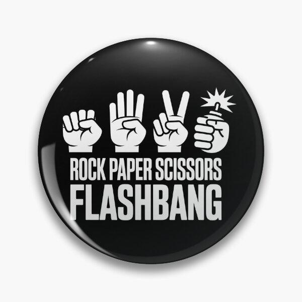 Item preview, Rock Paper Scissors Flashbang - This design is perfect for gamers who love strategic humor, FPS chaos, and clever meme energy. designed and sold by ZyziowskyArt.