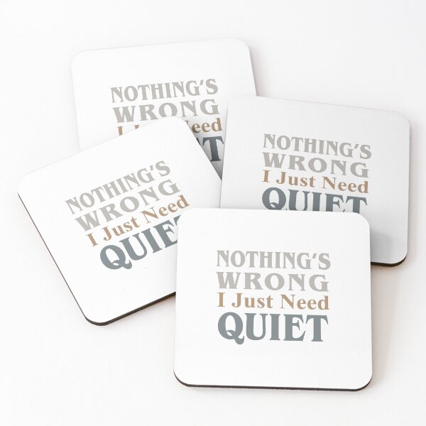 Item preview, Nothing’s Wrong — I Just Need Quiet | Minimal Calm Typography designed and sold by MadCatDesign77.