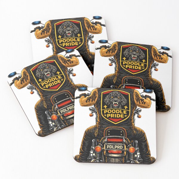 Item preview, Poodle Pride – Outlaw Biker Badge Design designed and sold by Cult Graphics.