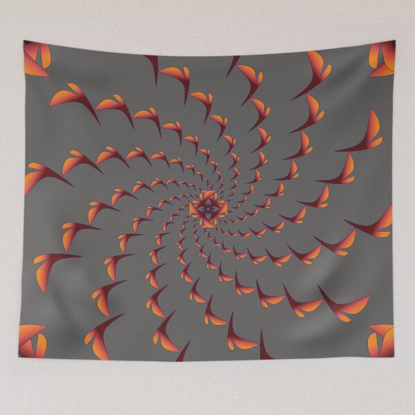 Item preview, Ember Spiral Leaf Mandala designed and sold by OIL Pattern Design .