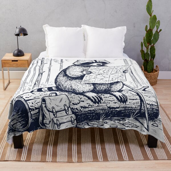 Item preview, Know The Trail Raccoon Shirt – Hiking Navigation Vintage Outdoor Map Reader Tee designed and sold by TeeVerse27.