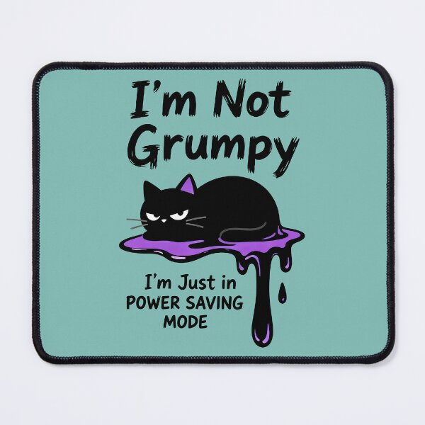 Item preview, Funny Melting Black Cat Power Saving Mode designed and sold by GrafTeesLab.