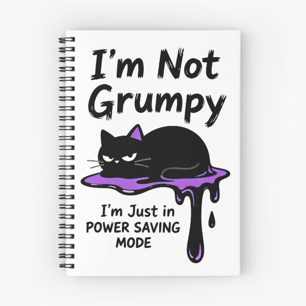 Item preview, Funny Melting Black Cat Power Saving Mode designed and sold by GrafTeesLab.