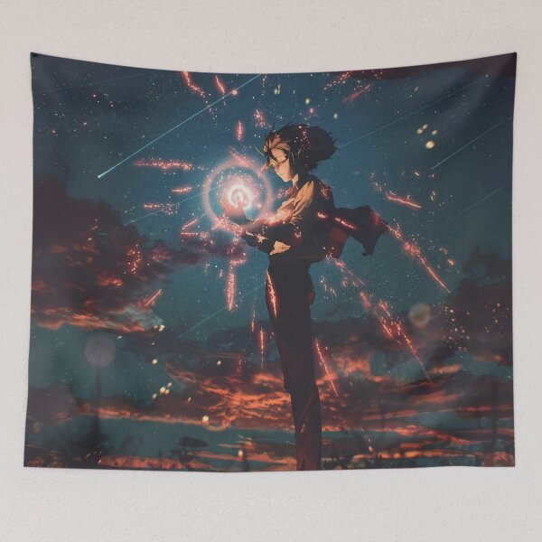 Item preview, Cute kawaii art girl kiki's go -%[ghiblis]%- flying away firework designed and sold by Wenddys.