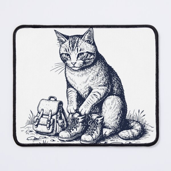 Item preview, Every Mile Begins Here Hiking Cat Backpacker Vintage Wilderness Animal T-Shirt designed and sold by TeeVerse27.