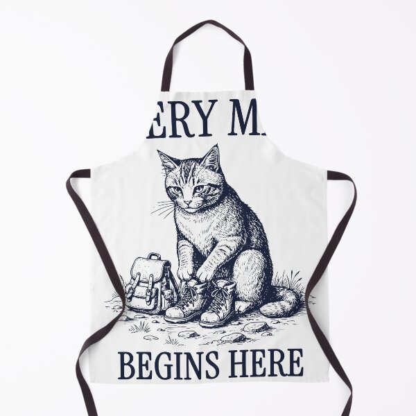 Item preview, Every Mile Begins Here Hiking Cat Backpacker Vintage Wilderness Animal T-Shirt designed and sold by TeeVerse27.