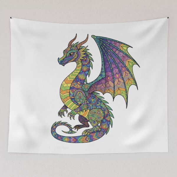 Item preview, Colorful Standing Dragon designed and sold by PaintedbyCarol.