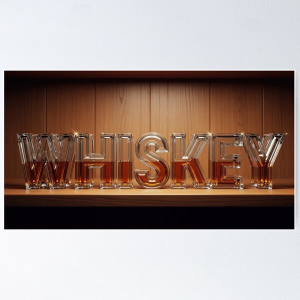 Item preview, Whiskey sign on the wooden bar counter  designed and sold by stereonut.