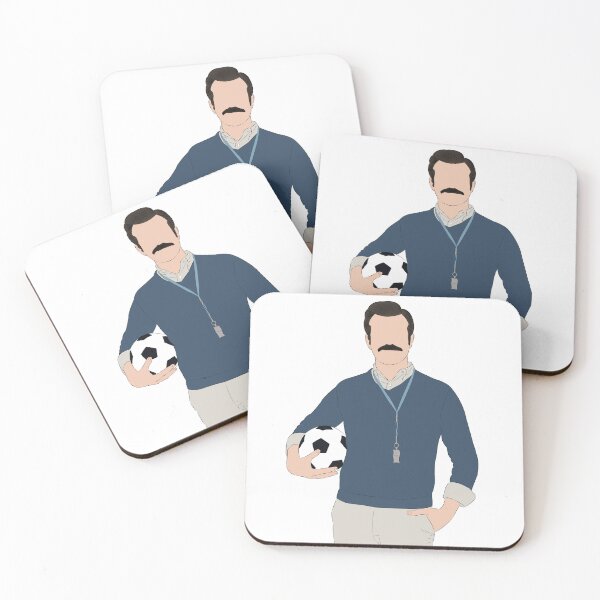Artikelvorschau, Porträtillustration von Trainer Ted Lasso entworfen und verkauft von Still Silhouette.