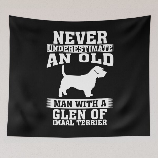 Item preview, Never Underestimate an Old Man with Glen of Imaal Terrier designed and sold by CosmoKitsch.