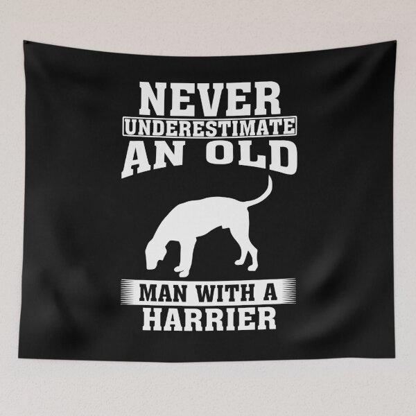 Item preview, Never Underestimate an Old Man with Harrier designed and sold by CosmoKitsch.