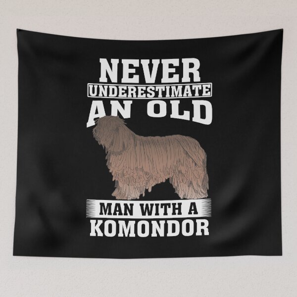 Item preview, Never Underestimate an Old Man with Komondor designed and sold by CosmoKitsch.