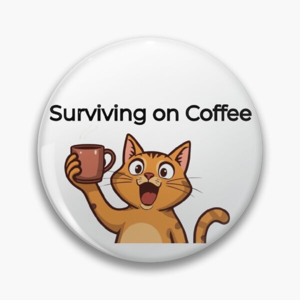 Item preview, Surviving on Coffee Cat: Funny Coffee Lover Gift designed and sold by FredyDesignHub.