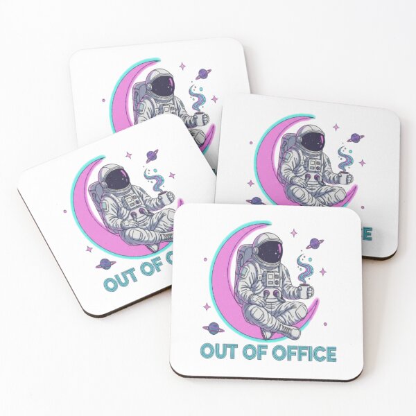 Item preview, Retro Astronaut Drinking Coffee in Space - Out of Office designed and sold by omerckaca.