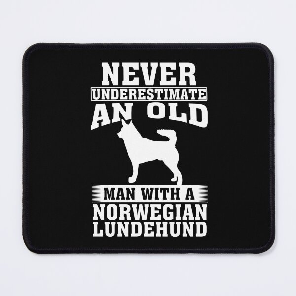 Item preview, Never Underestimate an Old Man with Norwegian Lundehund designed and sold by CosmoKitsch.