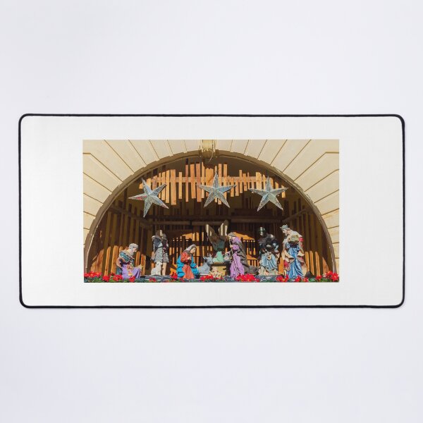 Item preview, Nativity Scene In A Wooden Stable With Stars And Figures Of Mary, Joseph, And The Nativity Baby Jesus designed and sold by Nmallia.