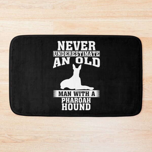 Item preview, Never Underestimate an Old Man with Pharoah Hound  designed and sold by CosmoKitsch.