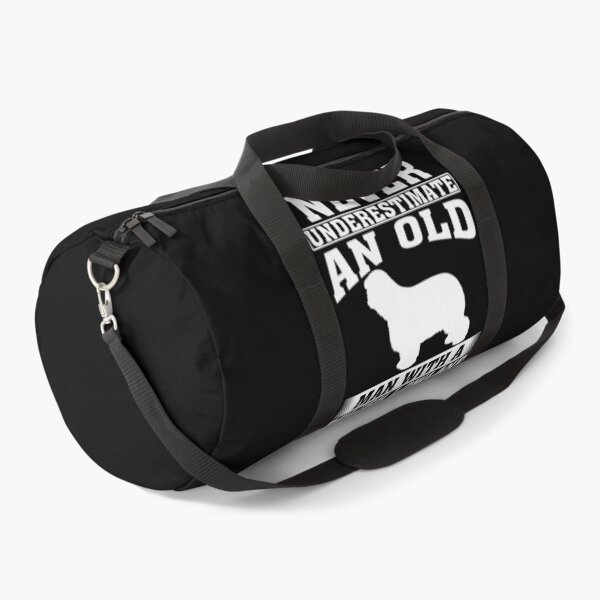 Item preview, Never Underestimate an Old Man with Polish Lowland Sheepdog designed and sold by CosmoKitsch.