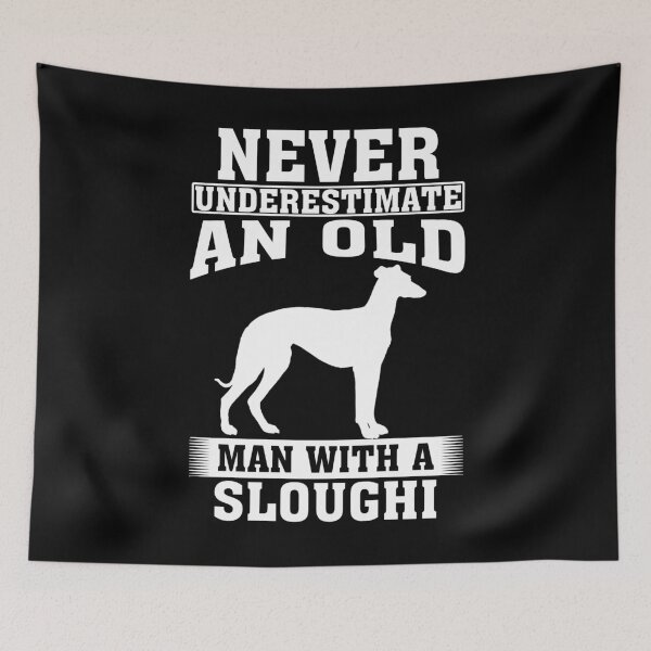 Item preview, Never Underestimate an Old Man with Sloughi designed and sold by CosmoKitsch.